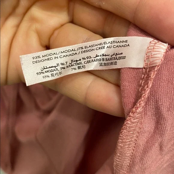 La Vie En Rose Dusty Rose Lace-Trim Romper Coquette Sleepwear Lingerie Set - Picture 3 of 6